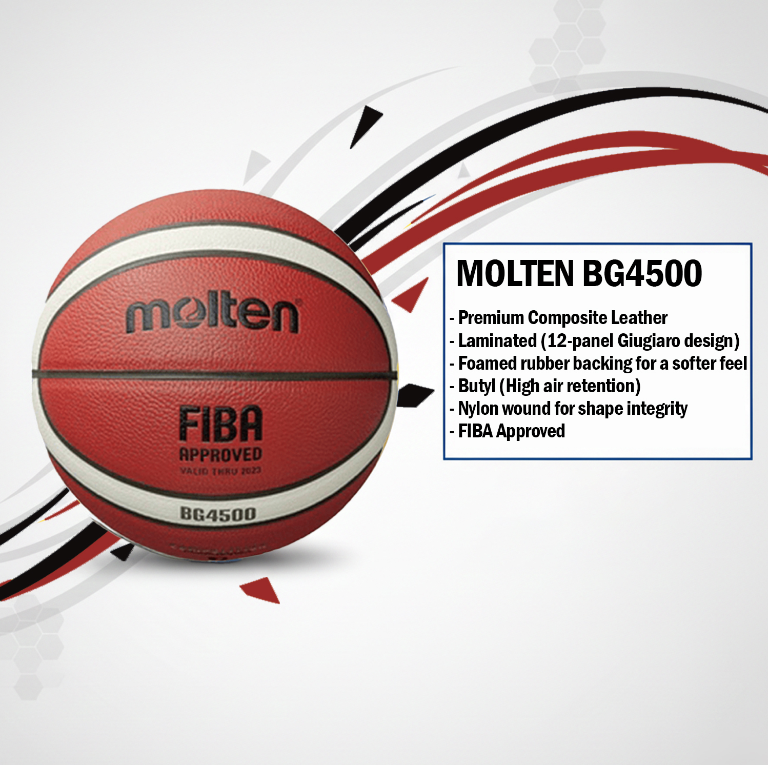MOLTEN B7 BG4500 FIBA APPROVED BASKETBALL BALL thumbnail 3