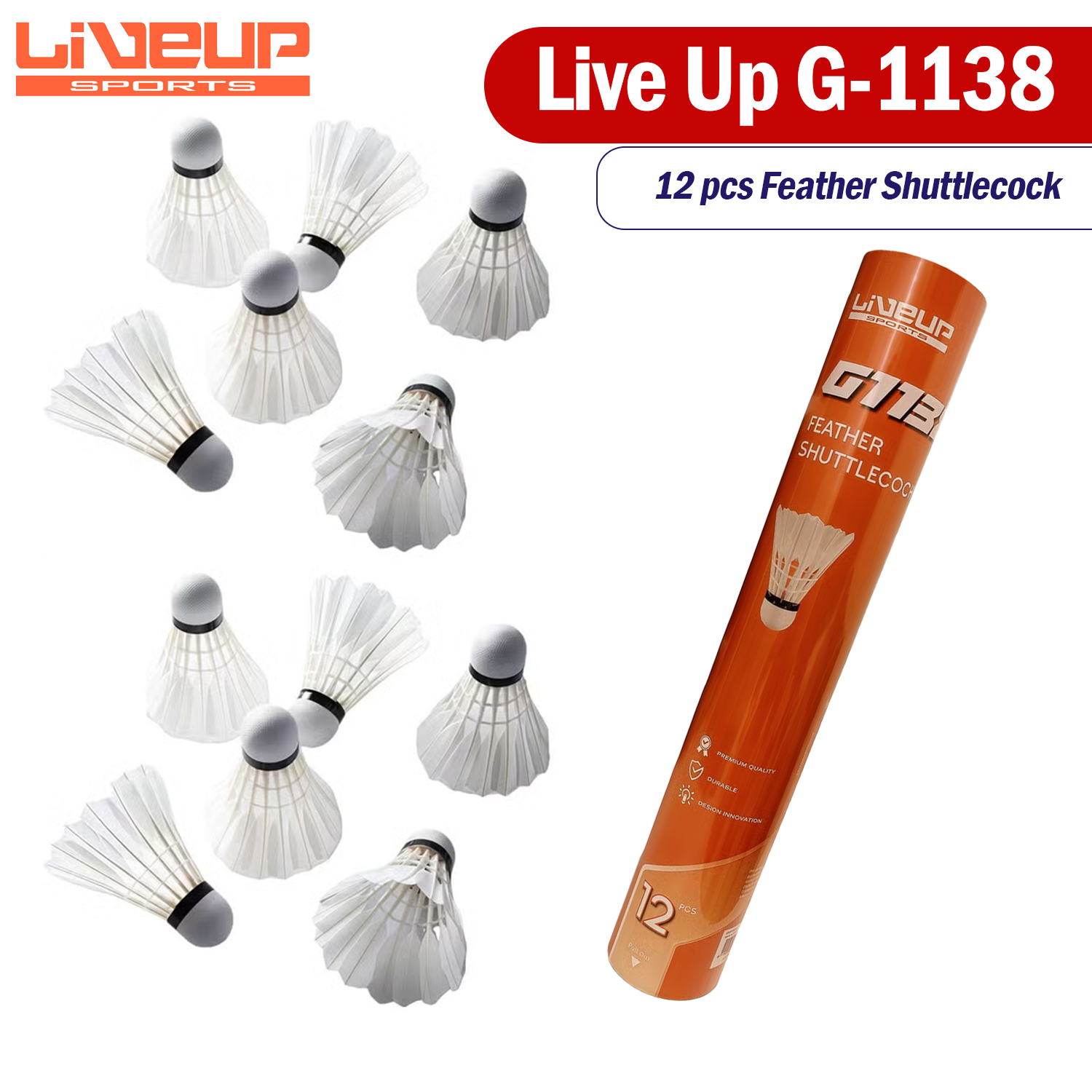 LIVEUP SPORTS G1138 Feather Shuttlecock thumbnail 3